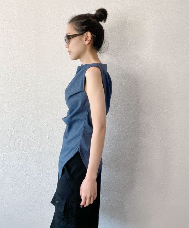 Denim Wrapped Vest #250401